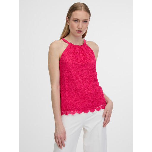 Dark pink women's lace vest top ORSAY