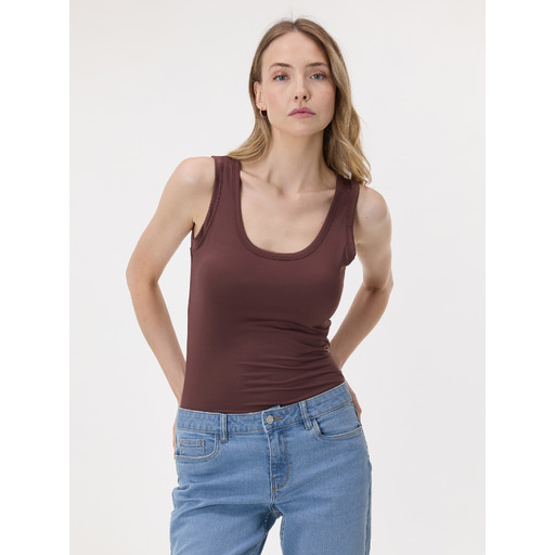 Dark brown women's vest top ORSAY