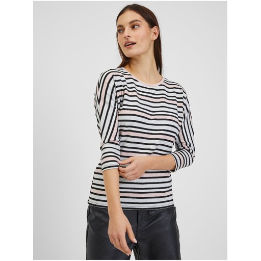 Light blue women's striped T-shirt ORSAY