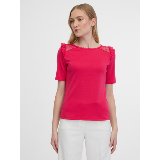 Dark pink women's back-cut-out T-shirt ORSAY