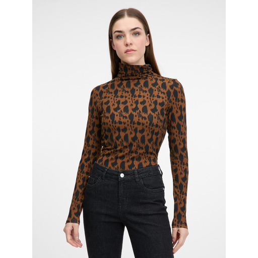 Light brown women's long-sleeve T-shirt ORSAY