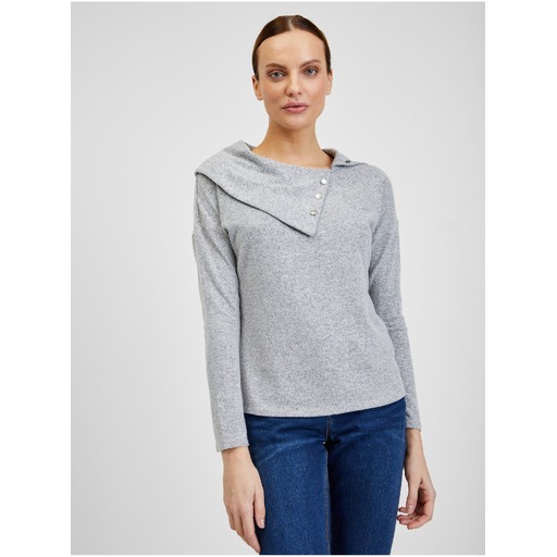 Grey women's decorative-detail T-shirt ORSAY