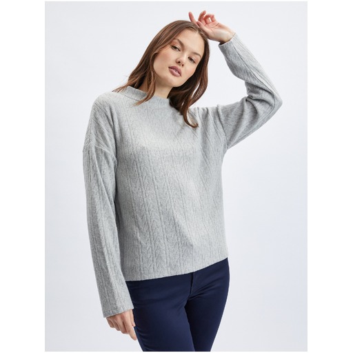 Light grey women's patterned jumper ORSAY