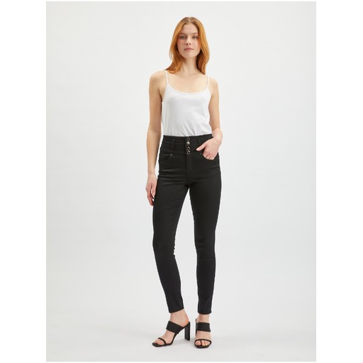 Black women's skinny-fit trousers ORSAY