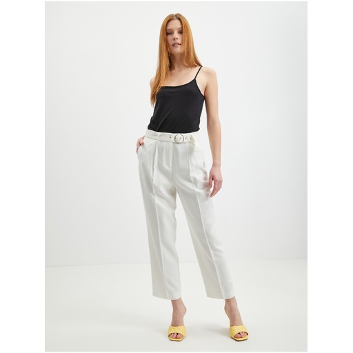 Cream women's trousers ORSAY