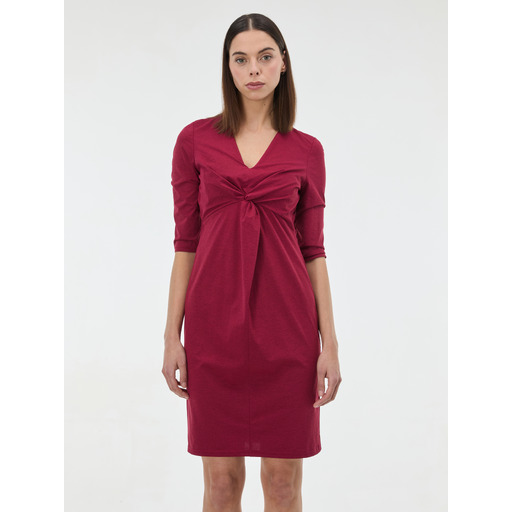 Burgundy women's knee-length dress ORSAY