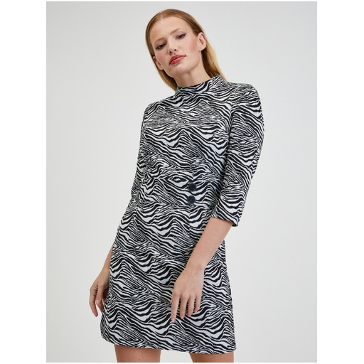 Black-white women's patterned dress ORSAY