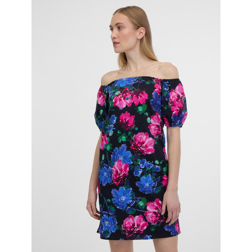 Pink-black women's floral dress ORSAY