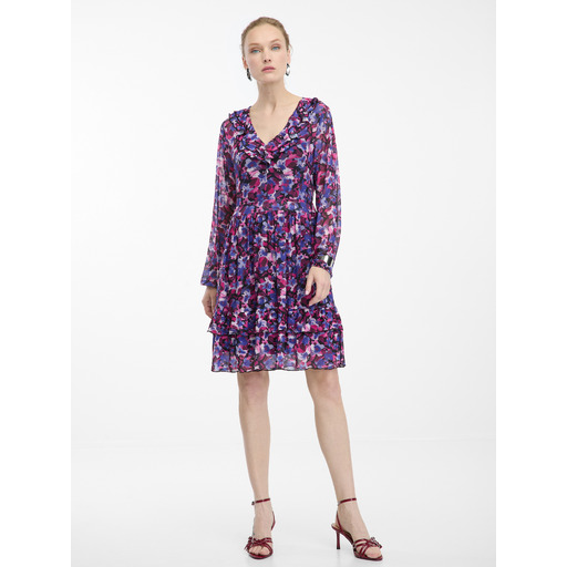 Purple women's floral dress ORSAY