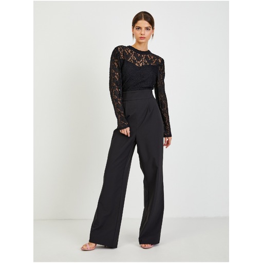 Black women's lace-detail jumpsuit ORSAY