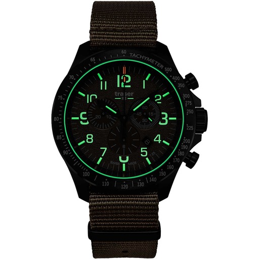 Hodinky Traser H3 109459 P67 Officer chrono khaki nato 46mm 10ATM