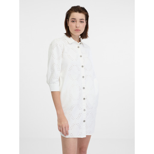 White women's denim shirt dress ORSAY