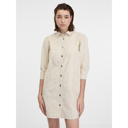 Beige women's denim dress ORSAY