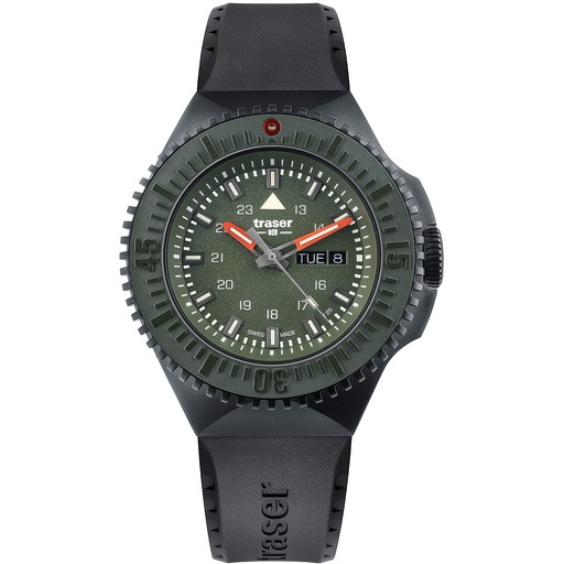 Hodinky Traser H3 109859 P69 Black-Stealth Green 46mm 20ATM