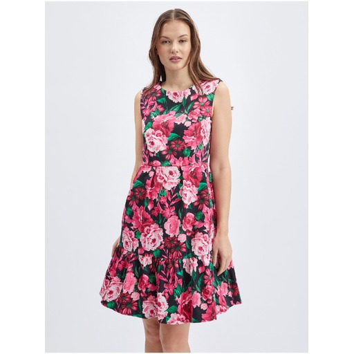 Black-pink women's floral dress ORSAY