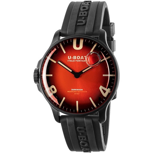 Hodinky U-Boat 8697/B Darkmoon Red PVD Soleil Capsoil 44mm 5ATM