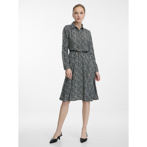 White-black women's patterned dress ORSAY