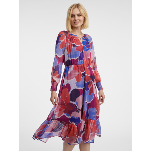 Red women's floral dress ORSAY