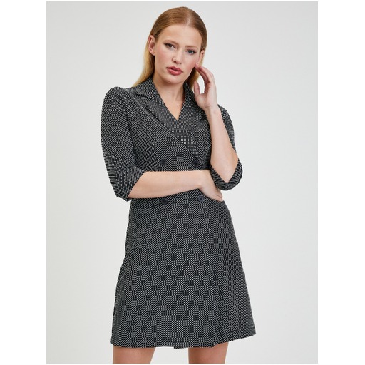 White-black women's patterned dress ORSAY