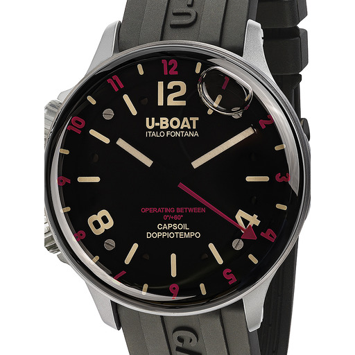 Hodinky U-Boat 8839 Capsoil Doppiotempo SS GMT 45mm 10ATM