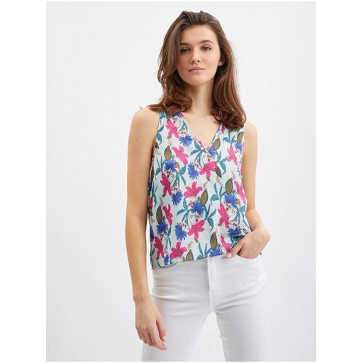 Pink-blue women's floral blouse ORSAY