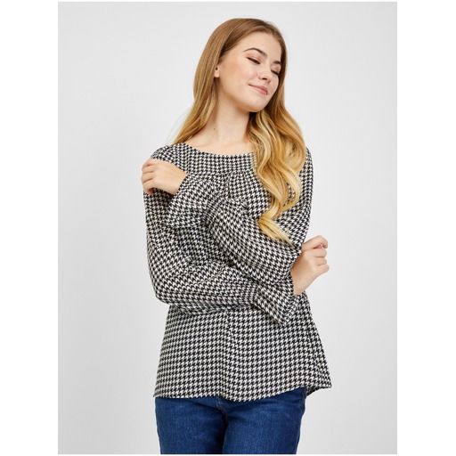 Black-white women's patterned blouse ORSAY