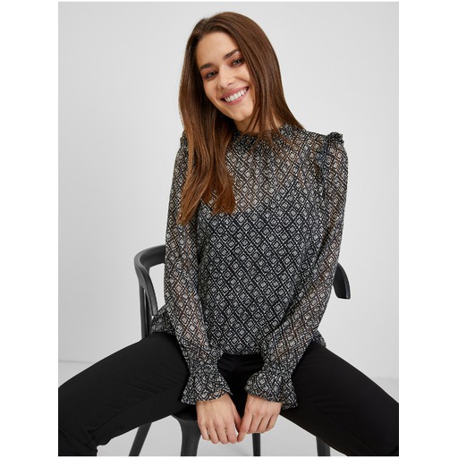 Black women's patterned blouse ORSAY