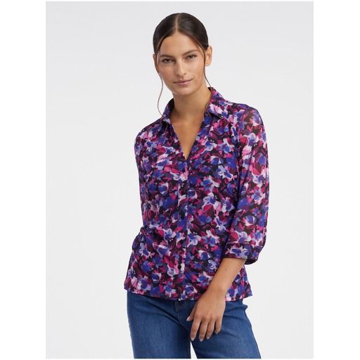 Purple women's floral blouse ORSAY