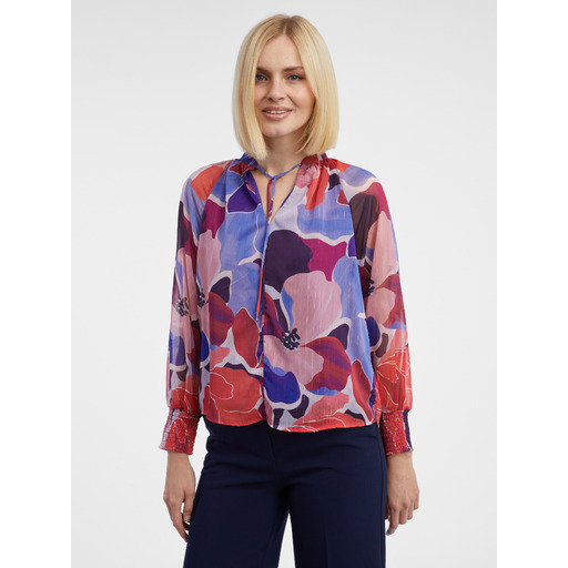 Red women's floral blouse ORSAY