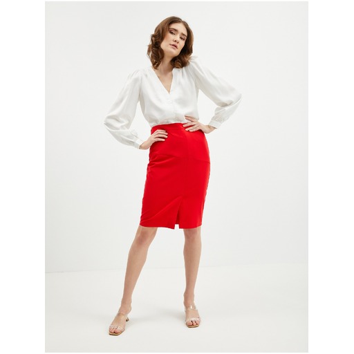 Red women's pencil skirt ORSAY