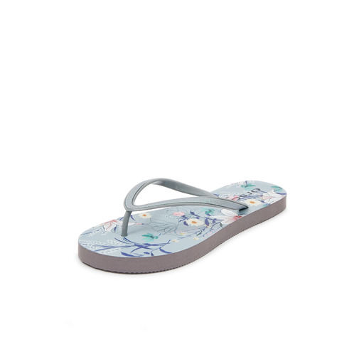 Light blue women's patterned flip-flops ORSAY