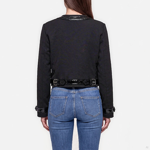 Moschino Buckle Detail Women Jacket Black