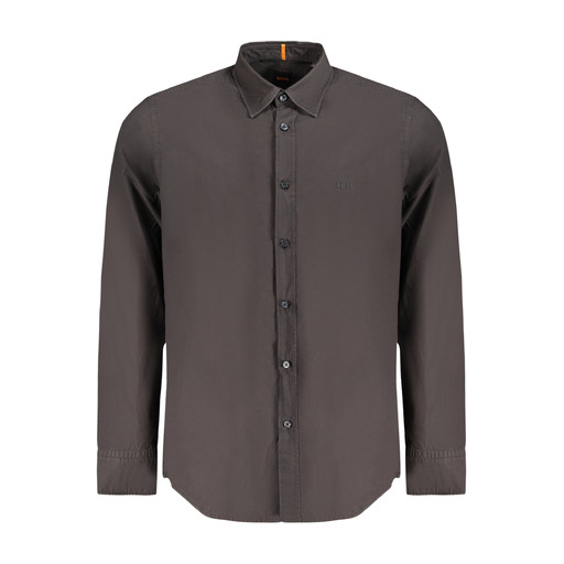 HUGO BOSS CAMICIA MANICHE LUNGHE UOMO NERO