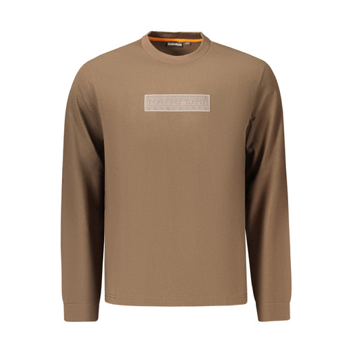NAPAPIJRI T-SHIRT MANICHE LUNGHE UOMO MARRONE