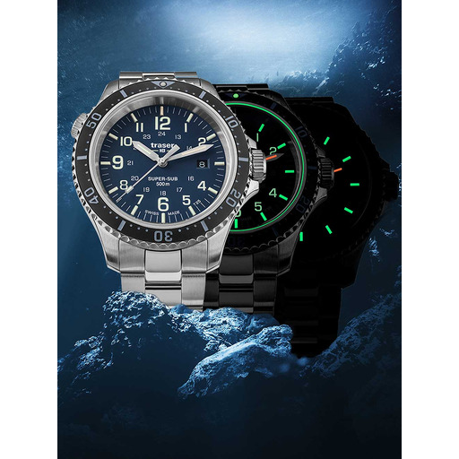 Hodinky Traser H3 109373 P67 T25 SuperSub set blue 46 mm diver 50ATM
