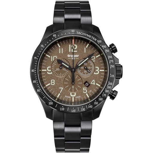 Hodinky Traser H3 109460 P67 Officer chrono khaki steel 46mm 10ATM