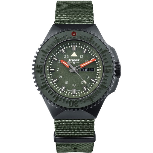 Hodinky Traser H3 109858 P69 Black-Stealth Green 46mm 20ATM