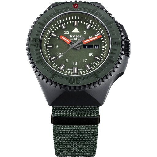 Hodinky Traser H3 109858 P69 Black-Stealth Green 46mm 20ATM