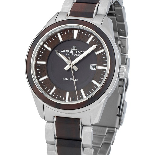 Hodinky Jacques Lemans 1-2116G Eco Power Wood 40mm 10ATM