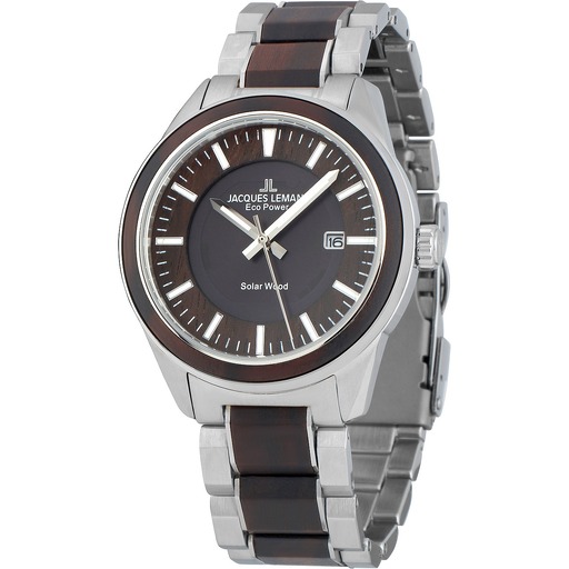 Hodinky Jacques Lemans 1-2116G Eco Power Wood 40mm 10ATM