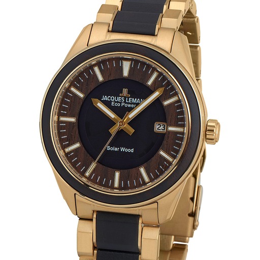Hodinky Jacques Lemans 1-2116J Eco Power Wood 40mm 10ATM