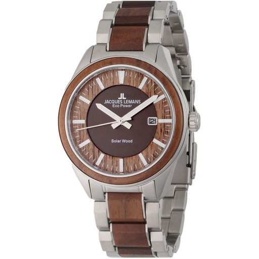 Hodinky Jacques Lemans 1-2116H Eco Power Wood 40mm 10ATM