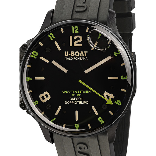 Hodinky U-Boat 8840/B Capsoil Doppiotempo DLC GMT 45mm 10ATM