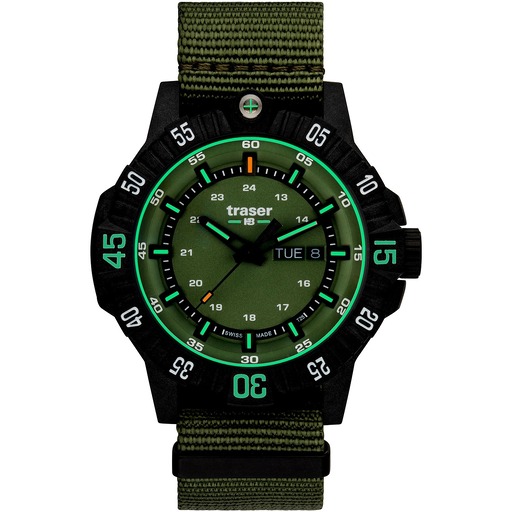 Hodinky Traser H3 110726 P99 Q Tactical Green 46mm 20ATM