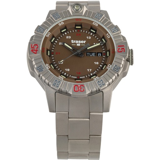 Hodinky Traser H3 110668 Tactical Brown Titan 46mm 20ATM