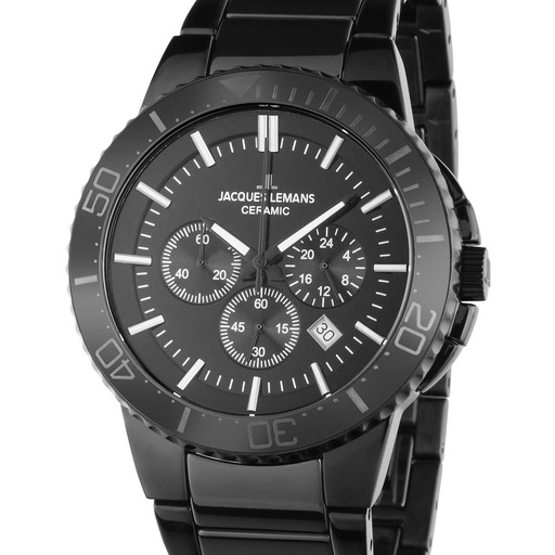 Hodinky Jacques Lemans 1-2166B Colmar Ceramic Chronograph 43mm 10ATM