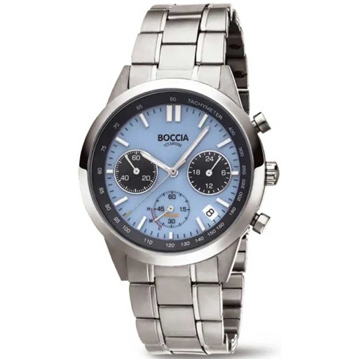 Hodinky Boccia 3737-01 Titanium Chronograph 41mm 5ATM