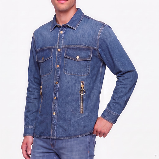 Moschino Denim Long Sleeve Shirt