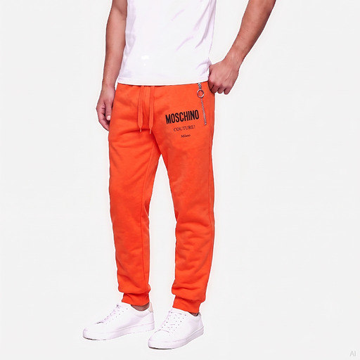 Moschino Couture Milano Orange Jogger Pants