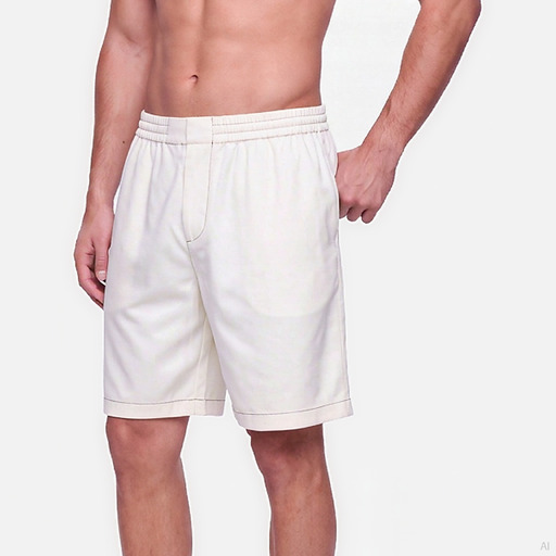 Moschino Men's Cream Elasticated Shorts